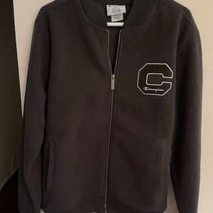 NWT Champion Men's Heritage Sherpa Jacket, Felt Block C Logo SIZE Small